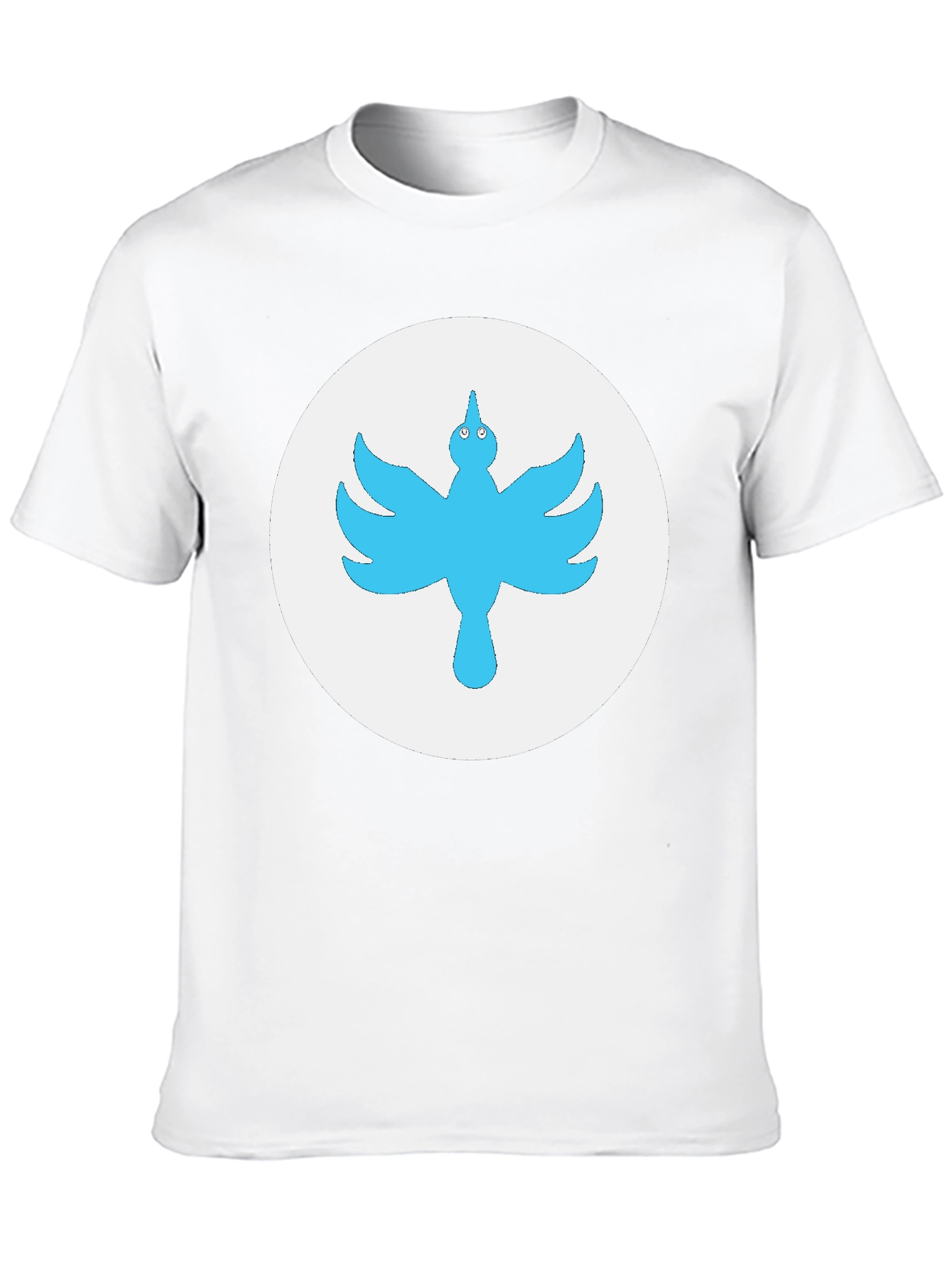Blue Bird Graphic Tee - Black Cotton T-Shirt