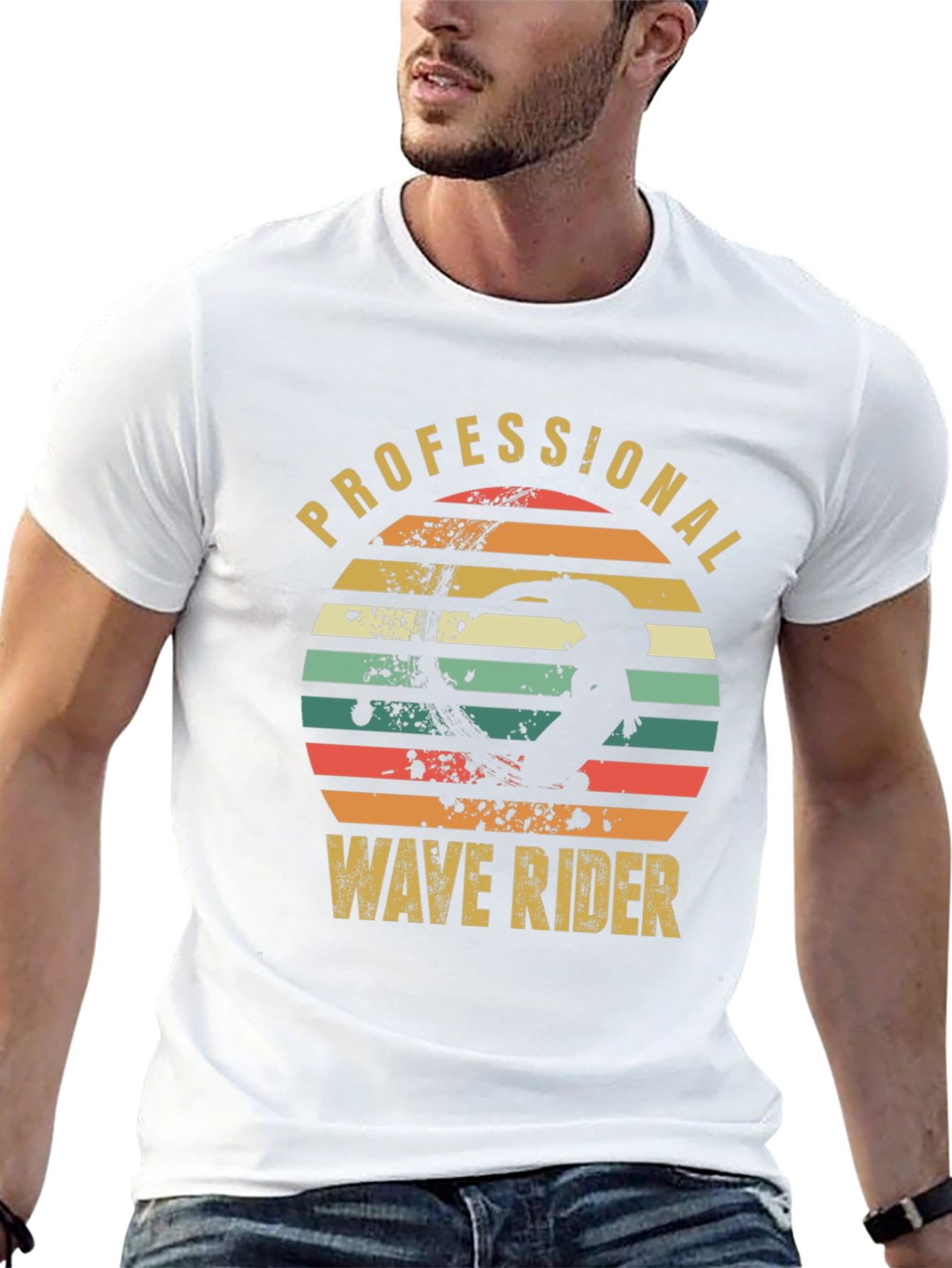 Professional Wave Rider Graphic Tee - Surfing Inspired Apparel
