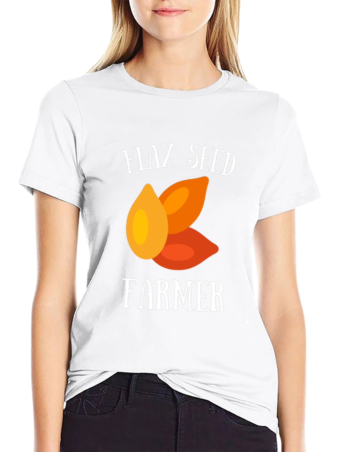 Flax Seed Farmer Graphic Tee - Black