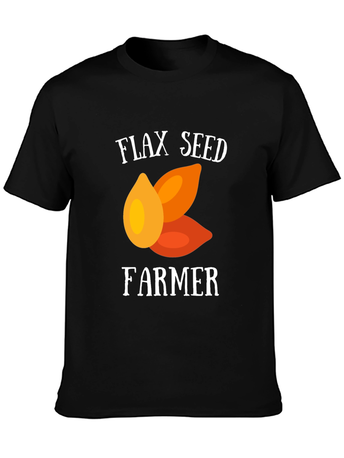 Flax Seed Farmer Graphic Tee - Black