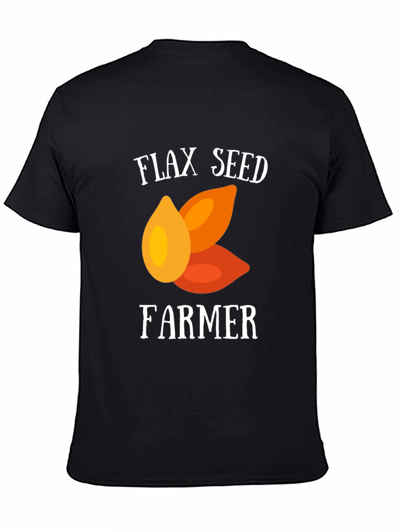 Flax Seed Farmer Graphic Tee - Black