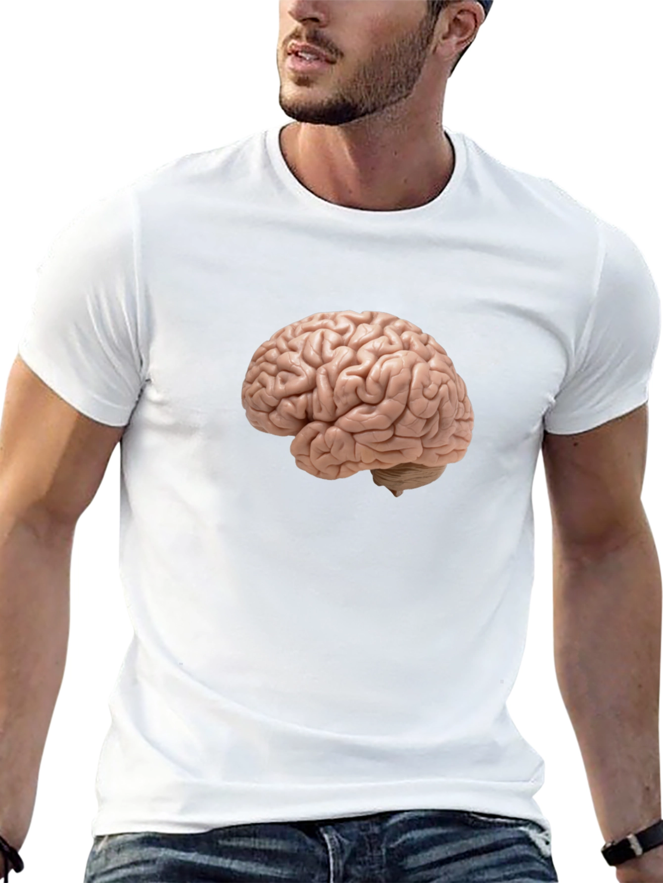 Brain Graphic Tee - Think Smart Look Cool