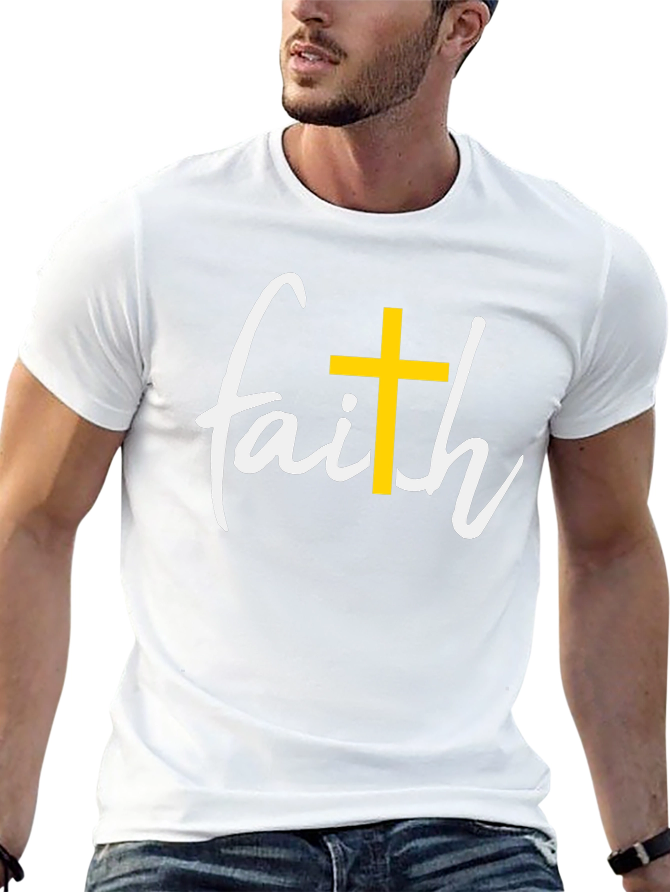 Faith Cross Graphic Black T-Shirt