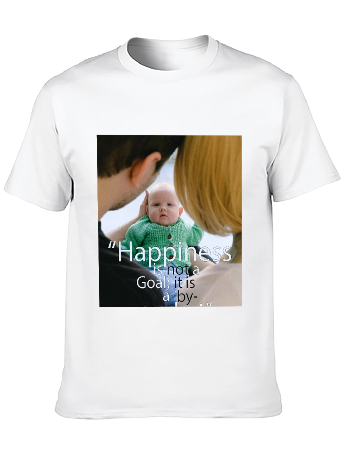 Family Photo Print Black T-Shirt