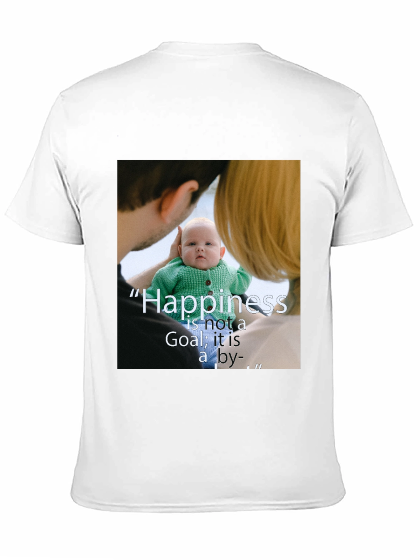 Family Photo Print Black T-Shirt