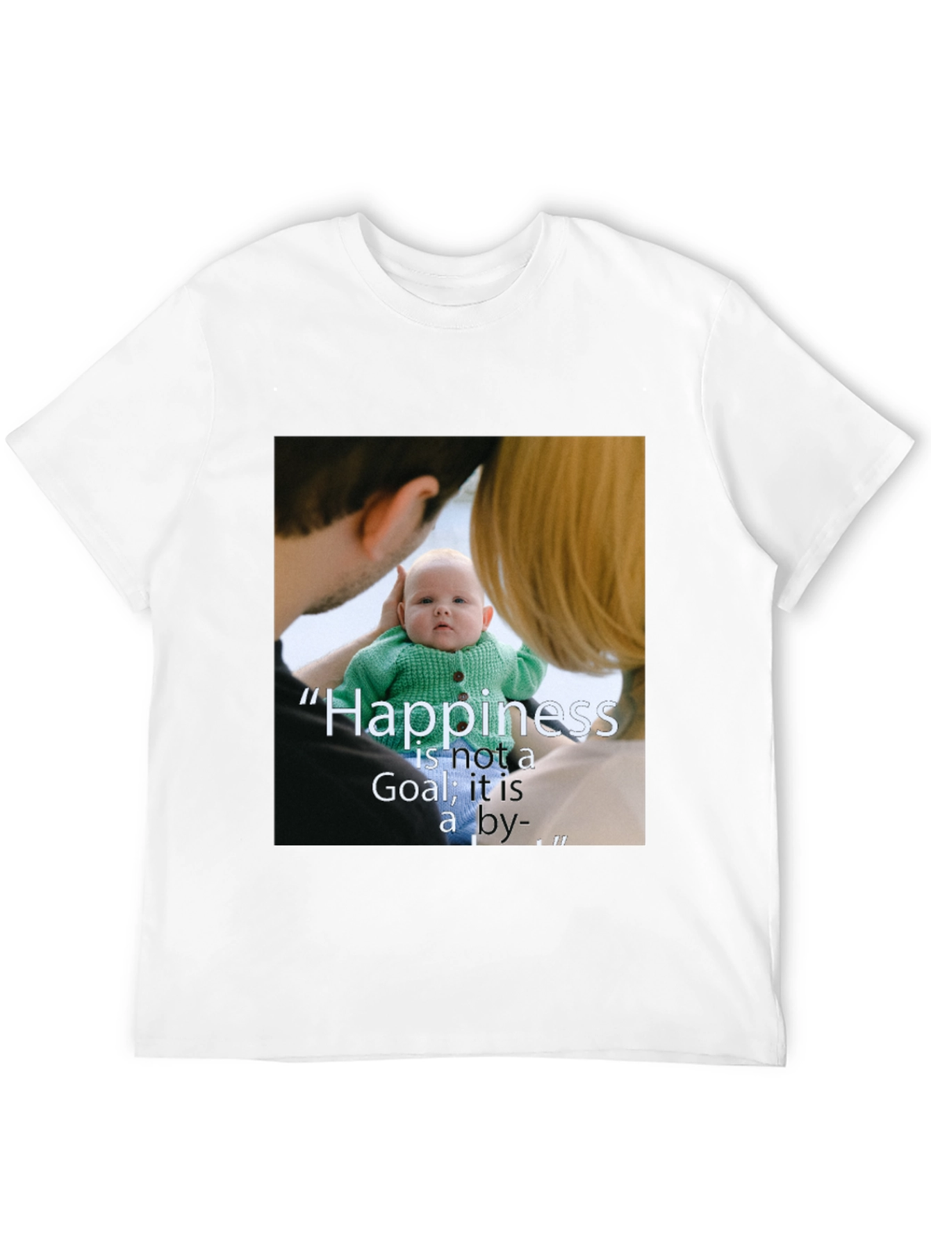 Family Photo Print Black T-Shirt