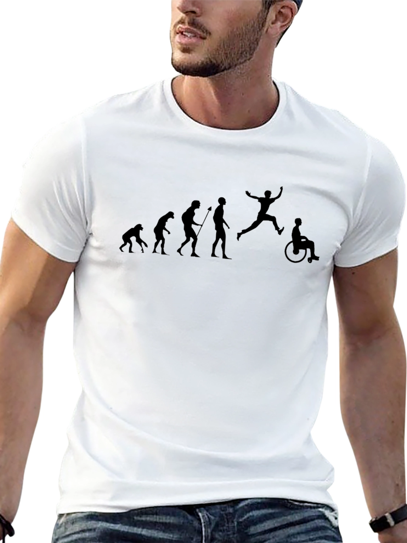 Evolution T-Shirt: Man to Wheelchair