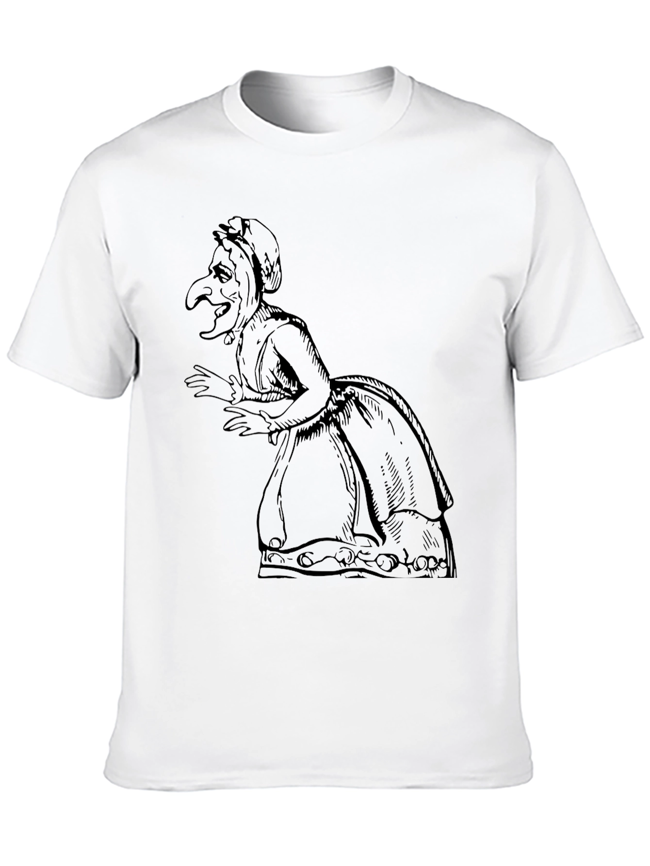 Wicked Witch Graphic Tee - Black Cotton Casual Shirt