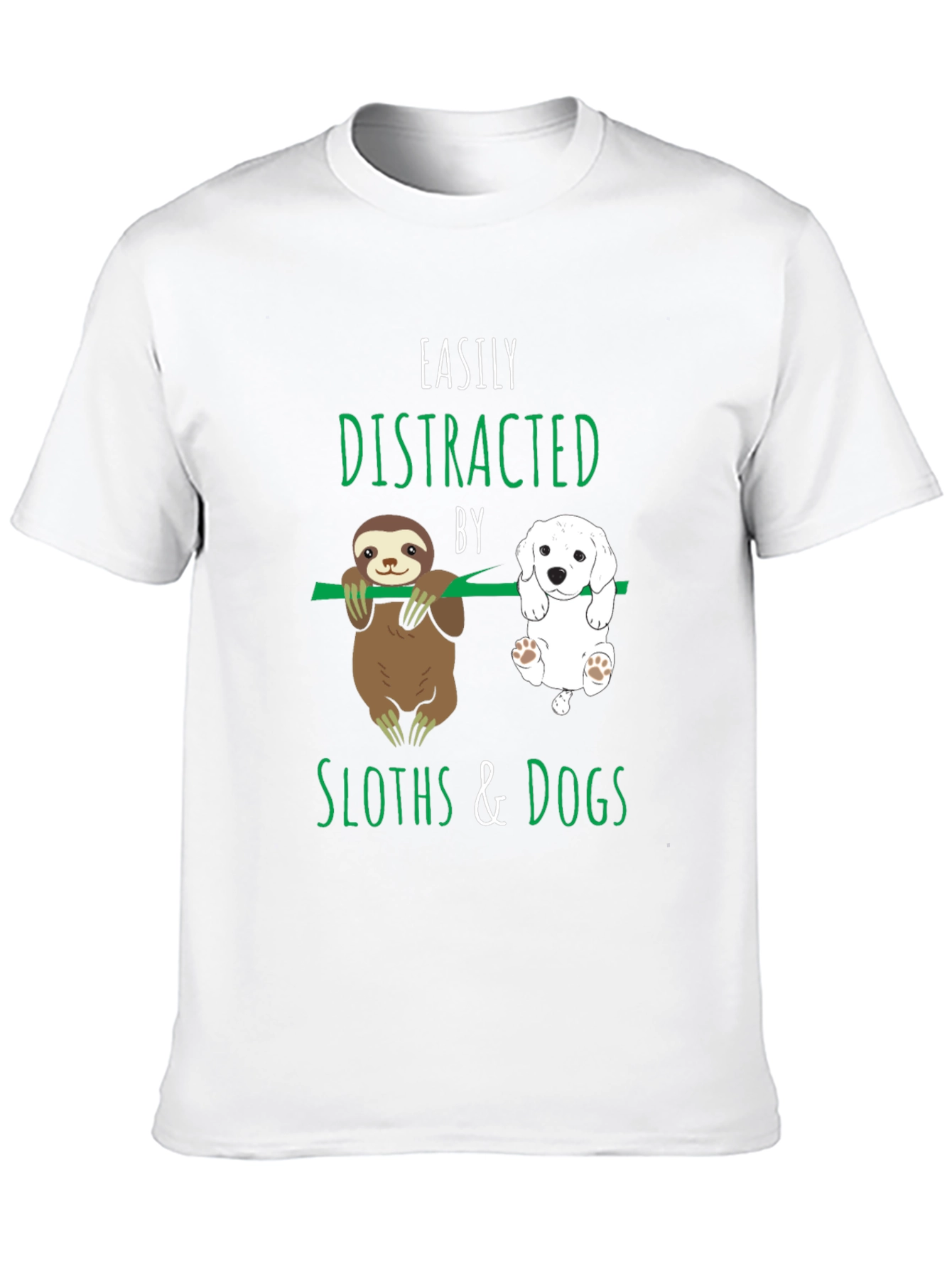Easily Distracted By Sloths & Dogs T-Shirt