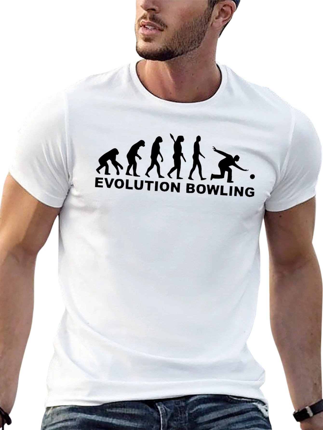 Evolution Bowling Graphic T-Shirt - Black