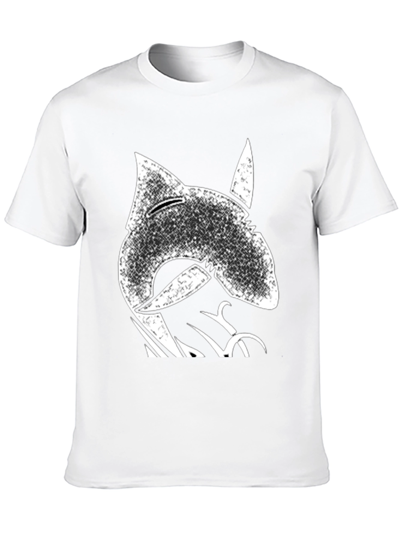 Distressed Shark Graphic Tee - Cool Black T-Shirt
