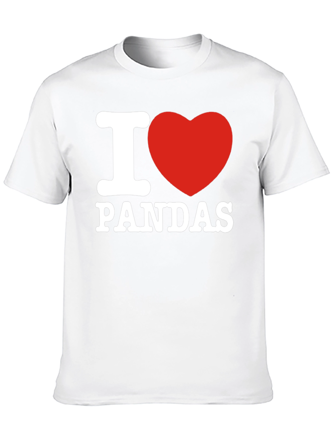 I Heart Pandas Graphic T-Shirt - Black Cotton Tee
