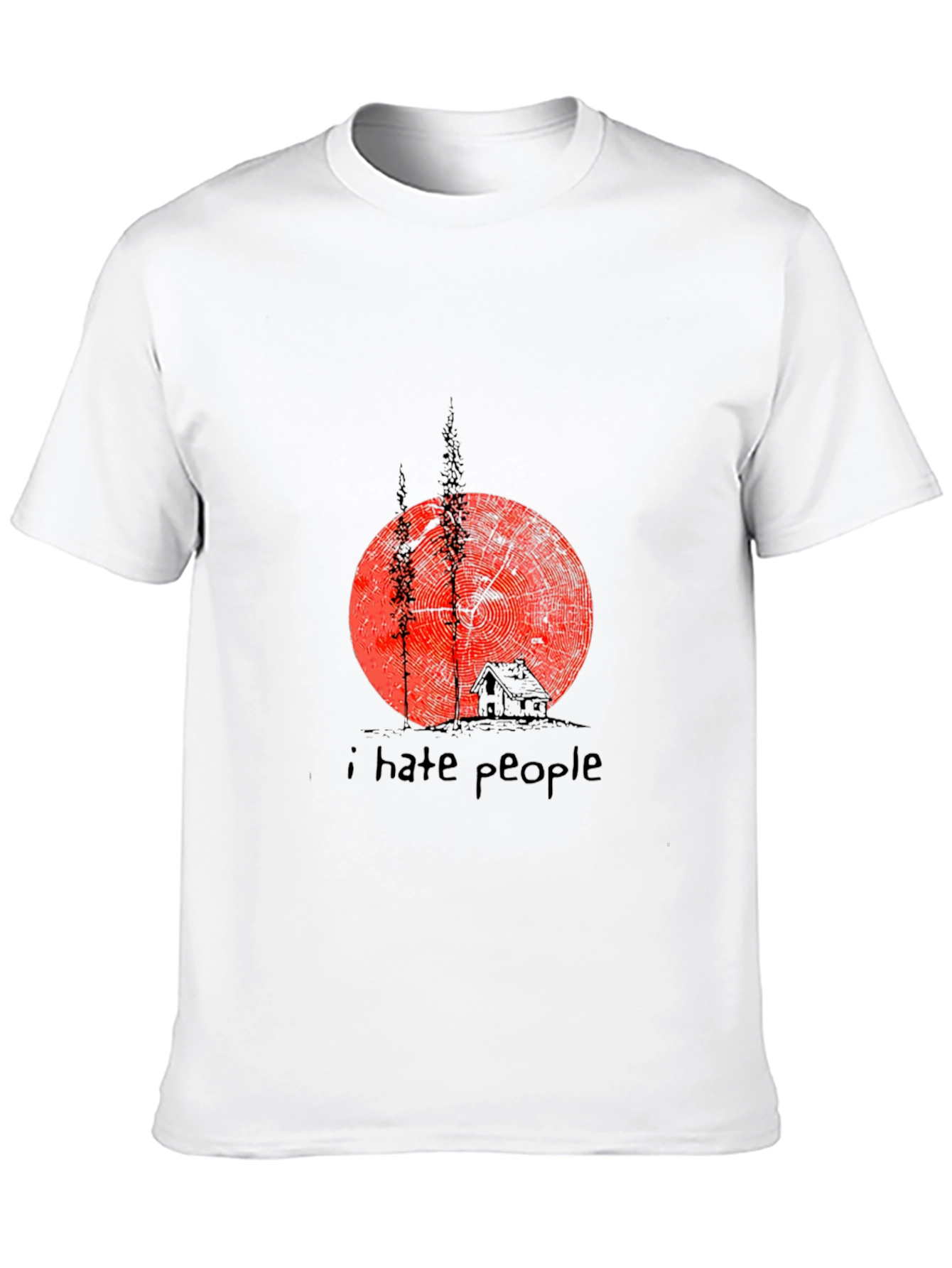 I Hate People Graphic Tee - Black