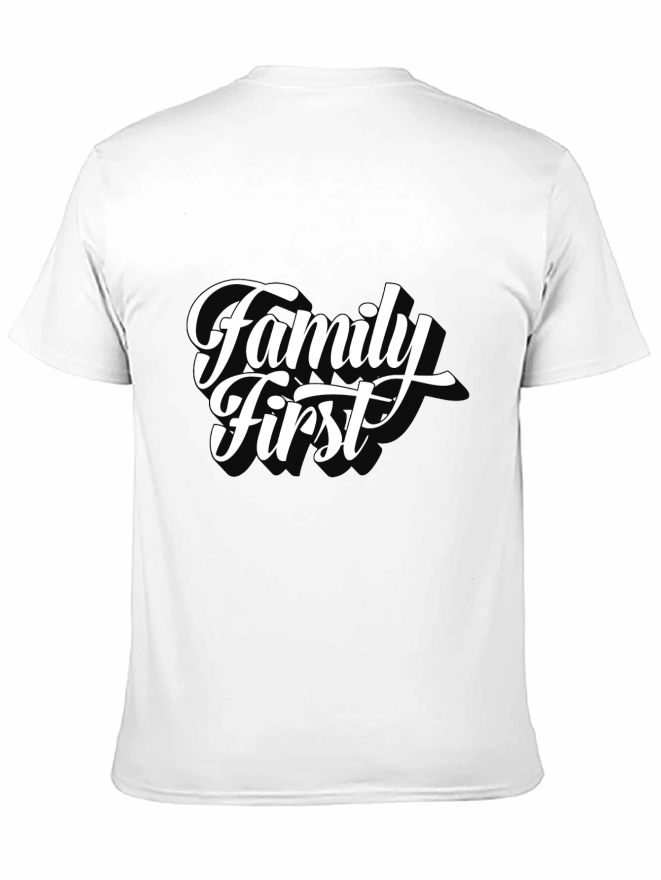 Family First Black T-Shirt - Stylish Casual Wear