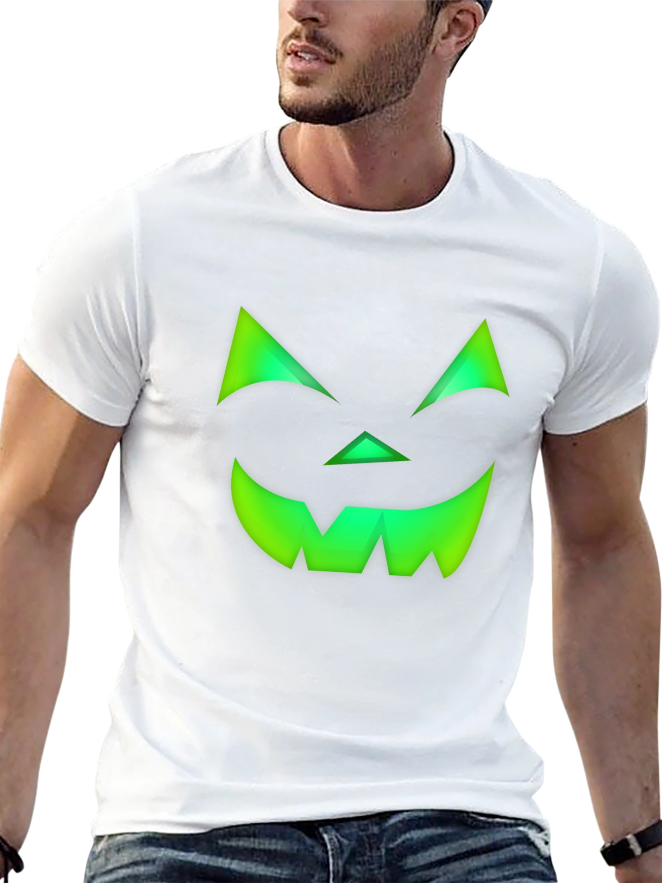 Halloween Jack-o-Lantern Face Graphic Tee