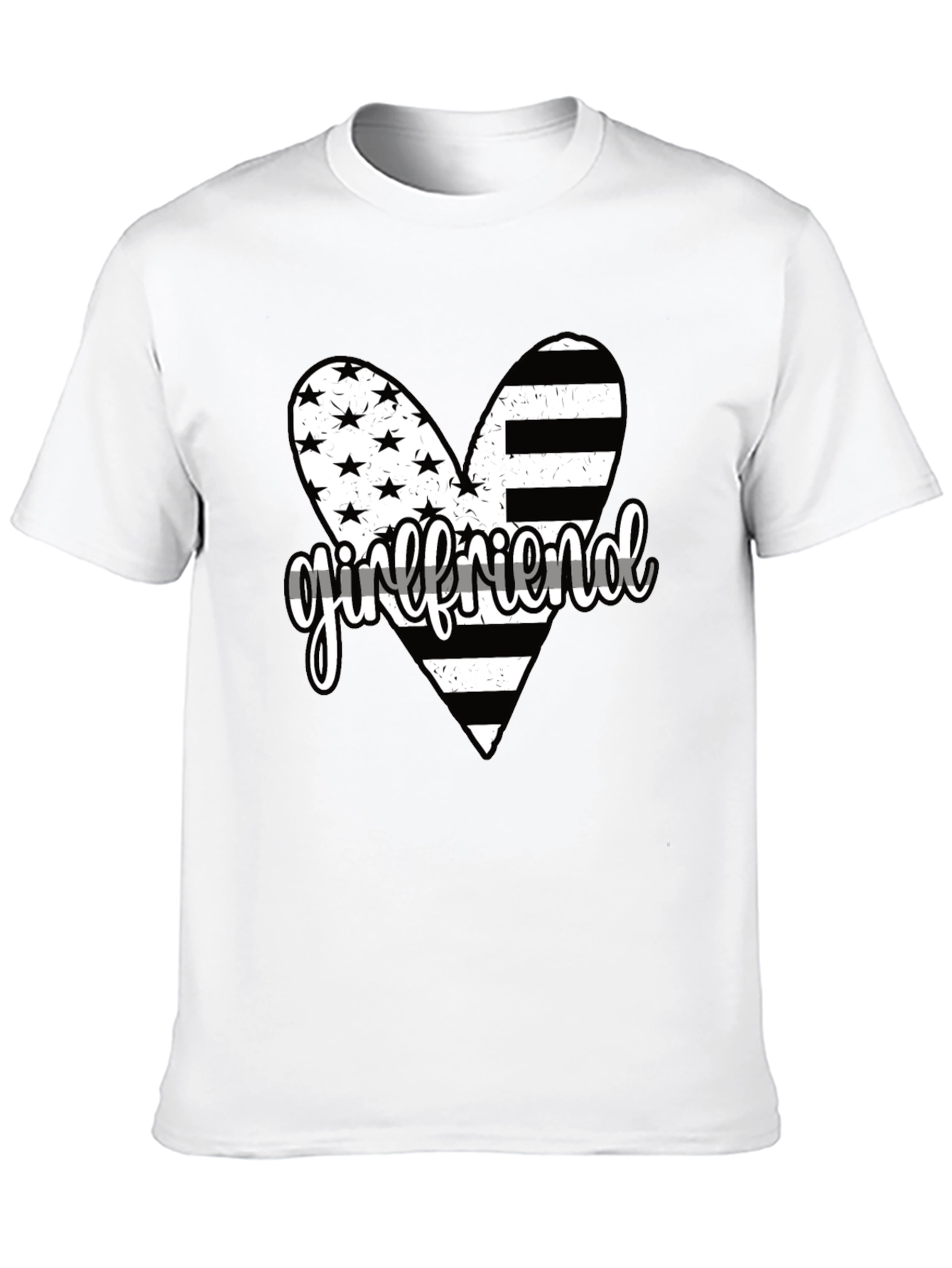 Girlfriend American Flag Heart Graphic Tee