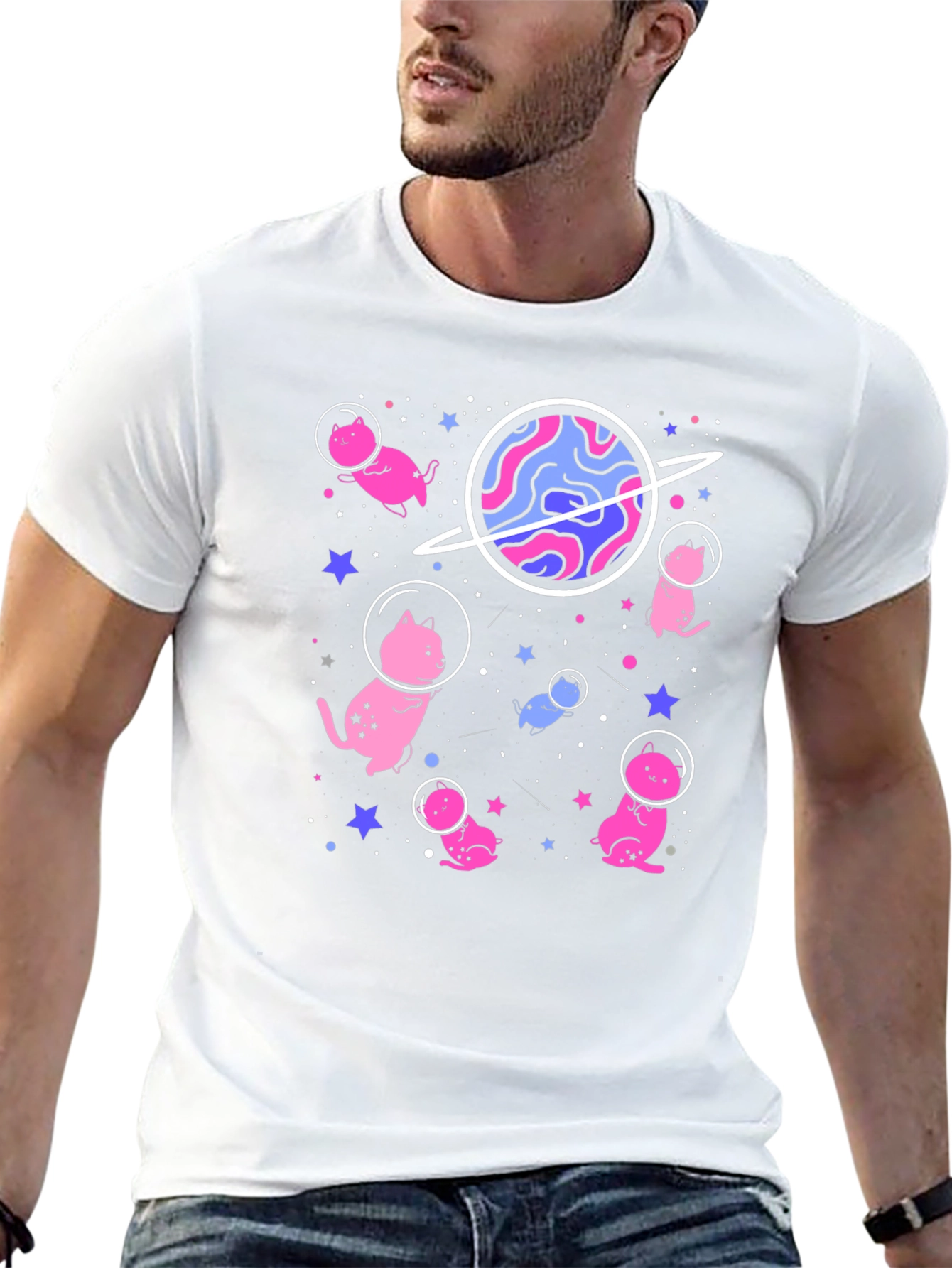 Space Cat T-Shirt - Unique Galaxy Design