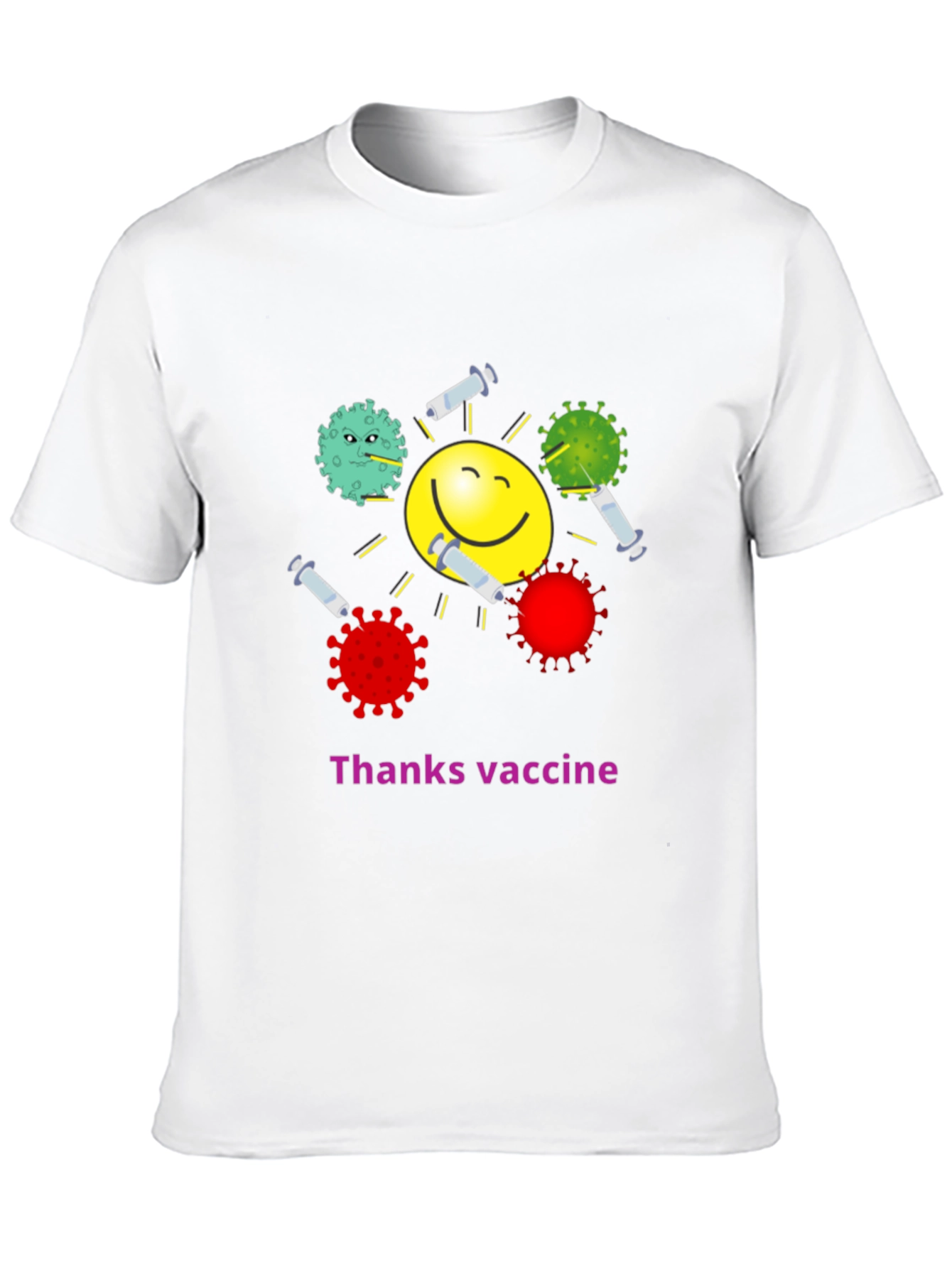 Thanks Vaccine T-Shirt - Funny Graphic Tee