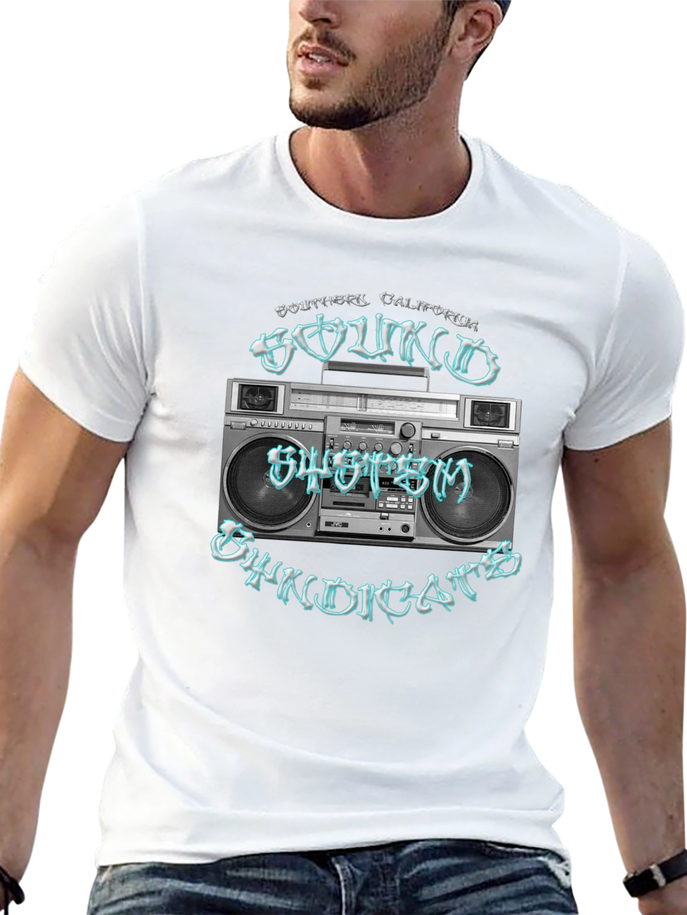 Retro Boombox T-Shirt - Southern California Sound System