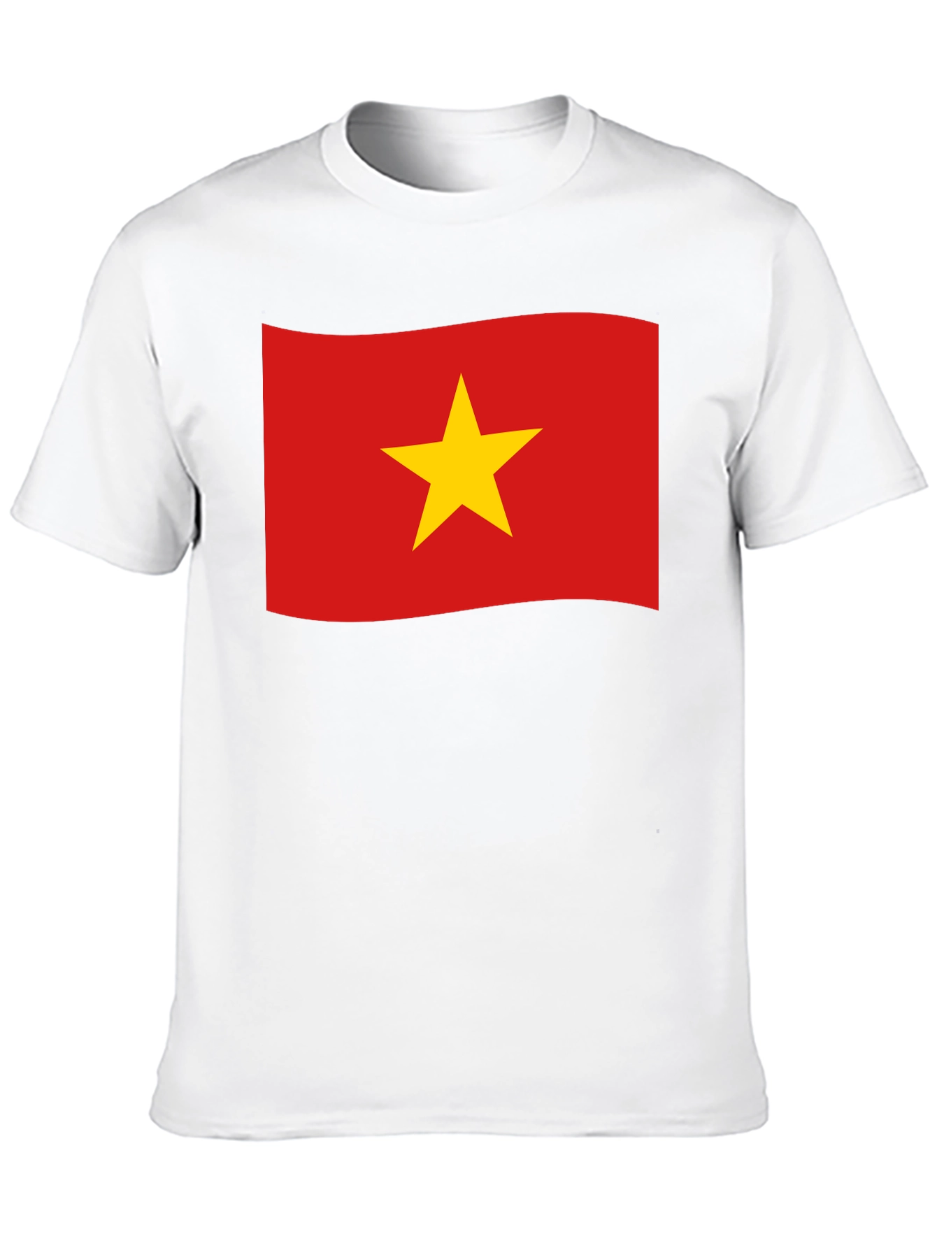 Vietnam Flag T-Shirt - Black Crew Neck Tee