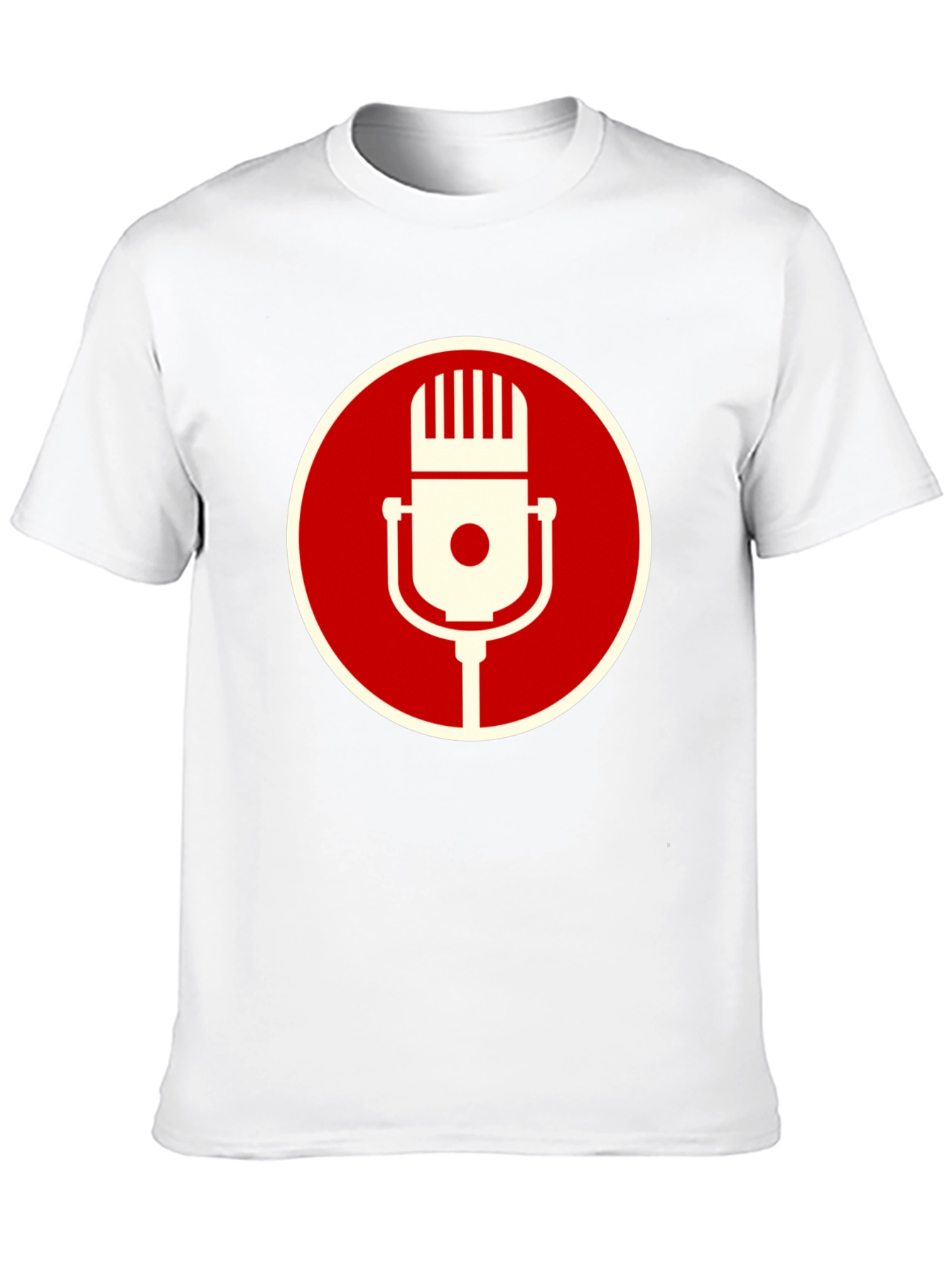 Retro Microphone Graphic Tee - Classic Vocal Style