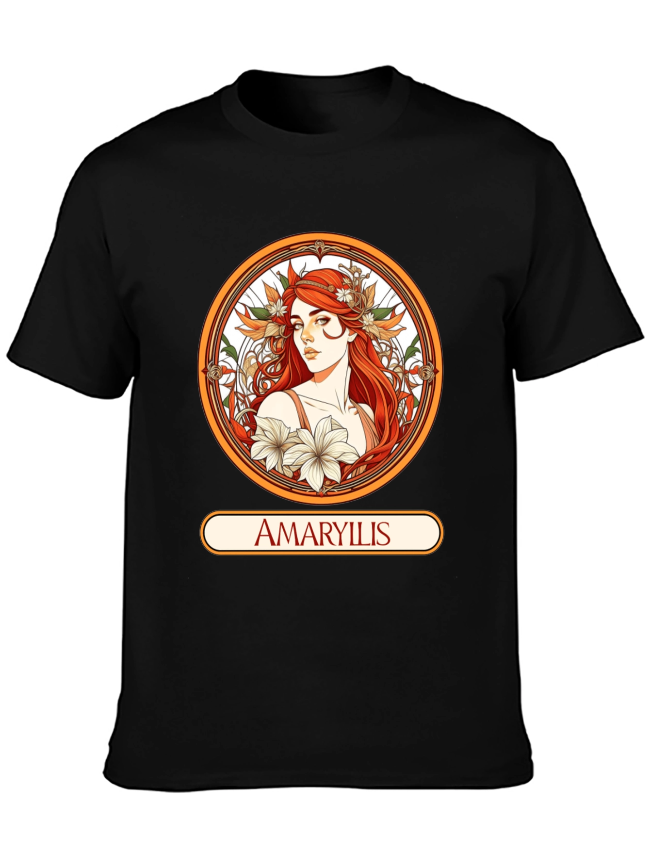 Amaryllis Woman Black T-shirt