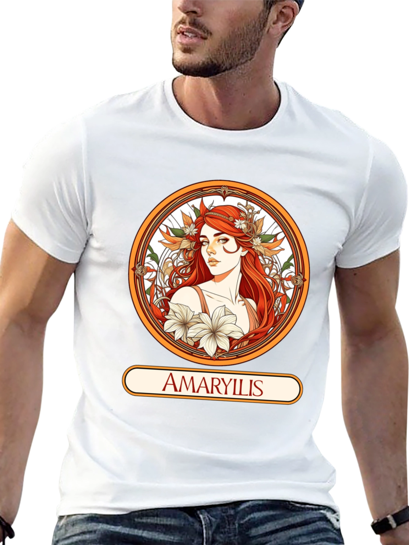 Amaryllis Woman Black T-shirt