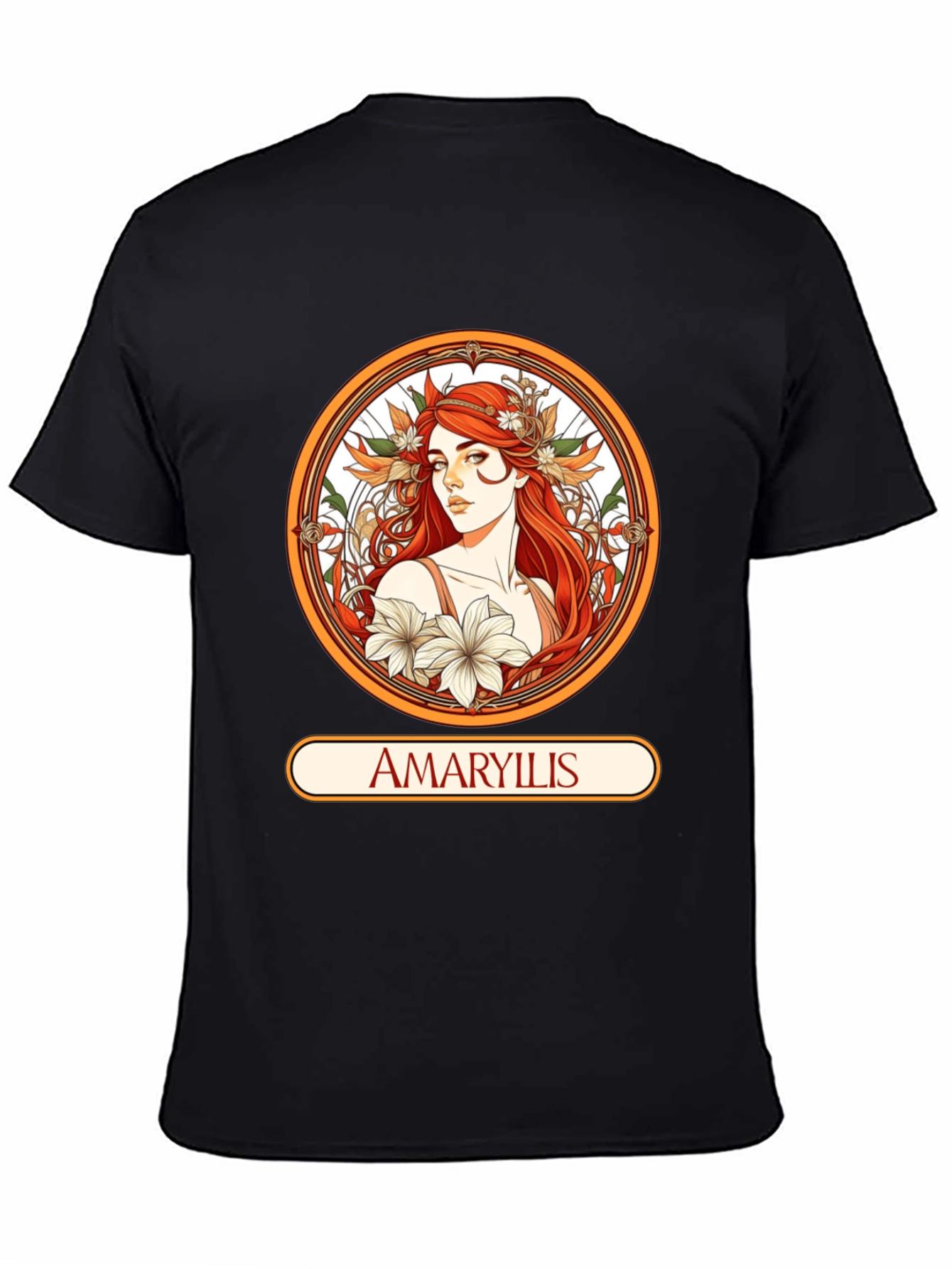 Amaryllis Woman Black T-shirt
