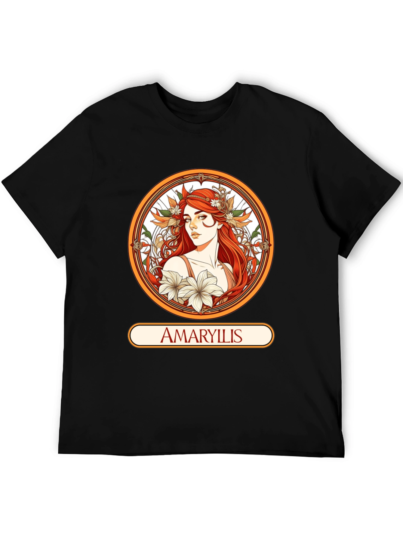 Amaryllis Woman Black T-shirt