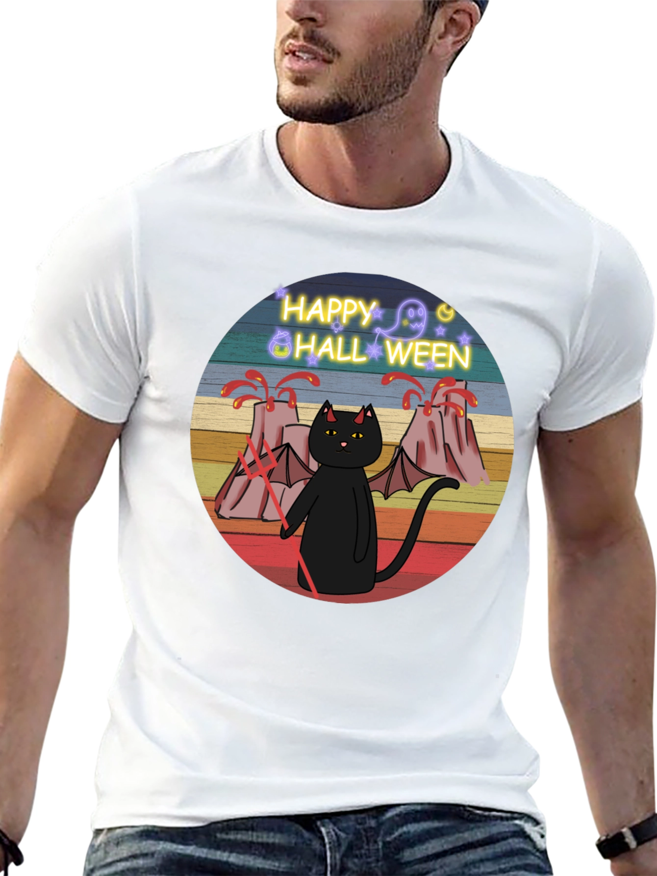 Happy Halloween Cat T-Shirt