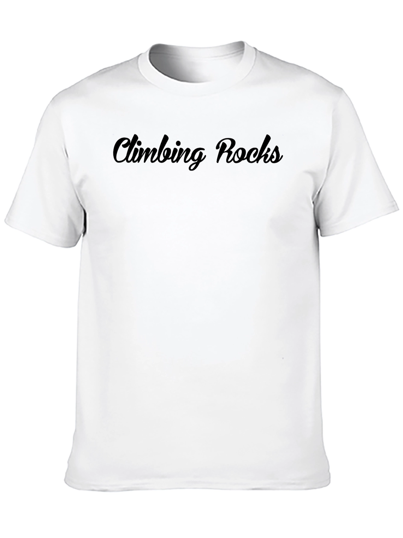 Climbing Rocks Graphic Tee - Soft Black Cotton T-Shirt