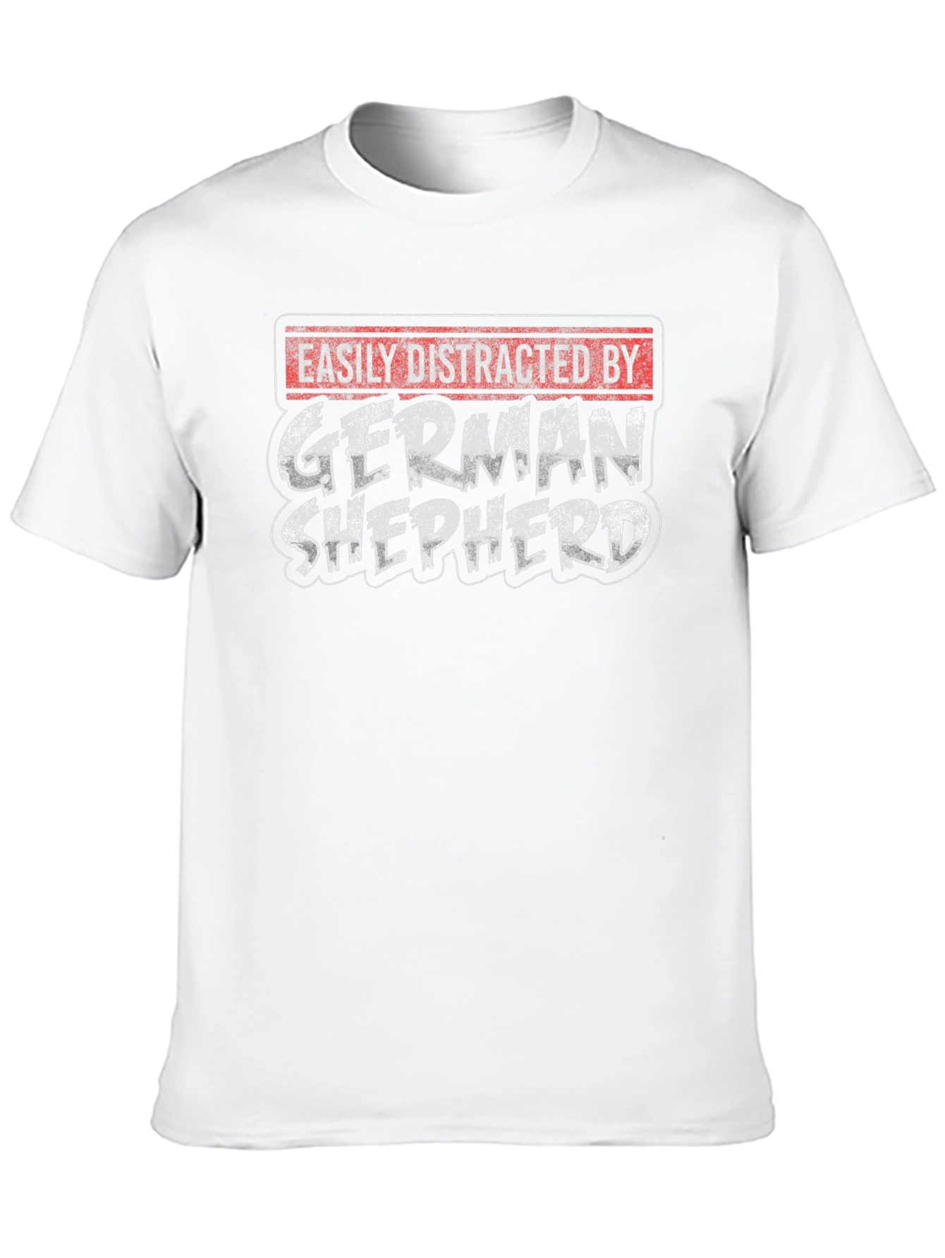 Easily Distracted by German Shepherd Black T-Shirt