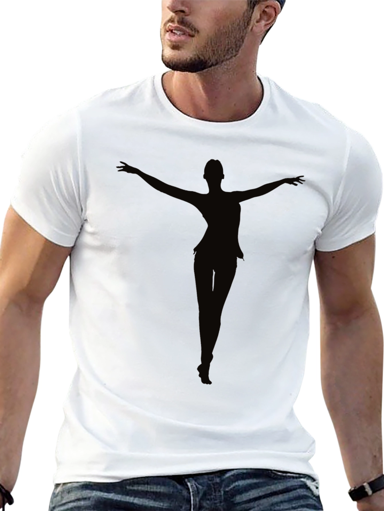 Black Silhouette Dancer Graphic Tee