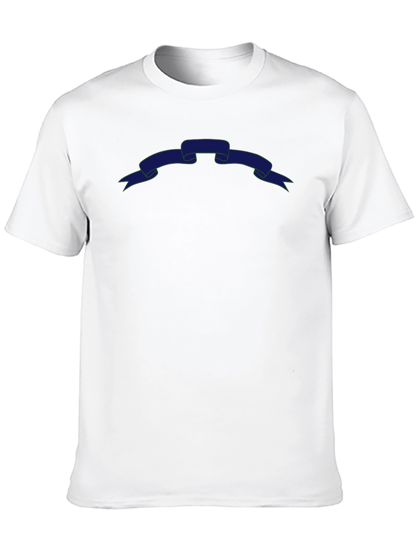 Mens Black T-Shirt with Blue Banner Graphic