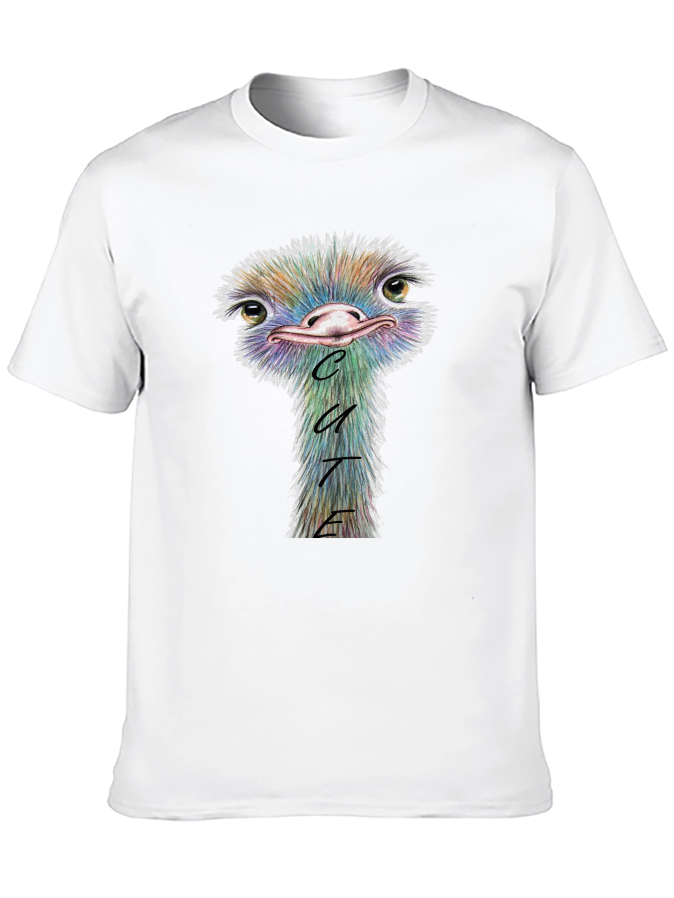 Cute Ostrich Graphic Tee - Soft Cotton Blend