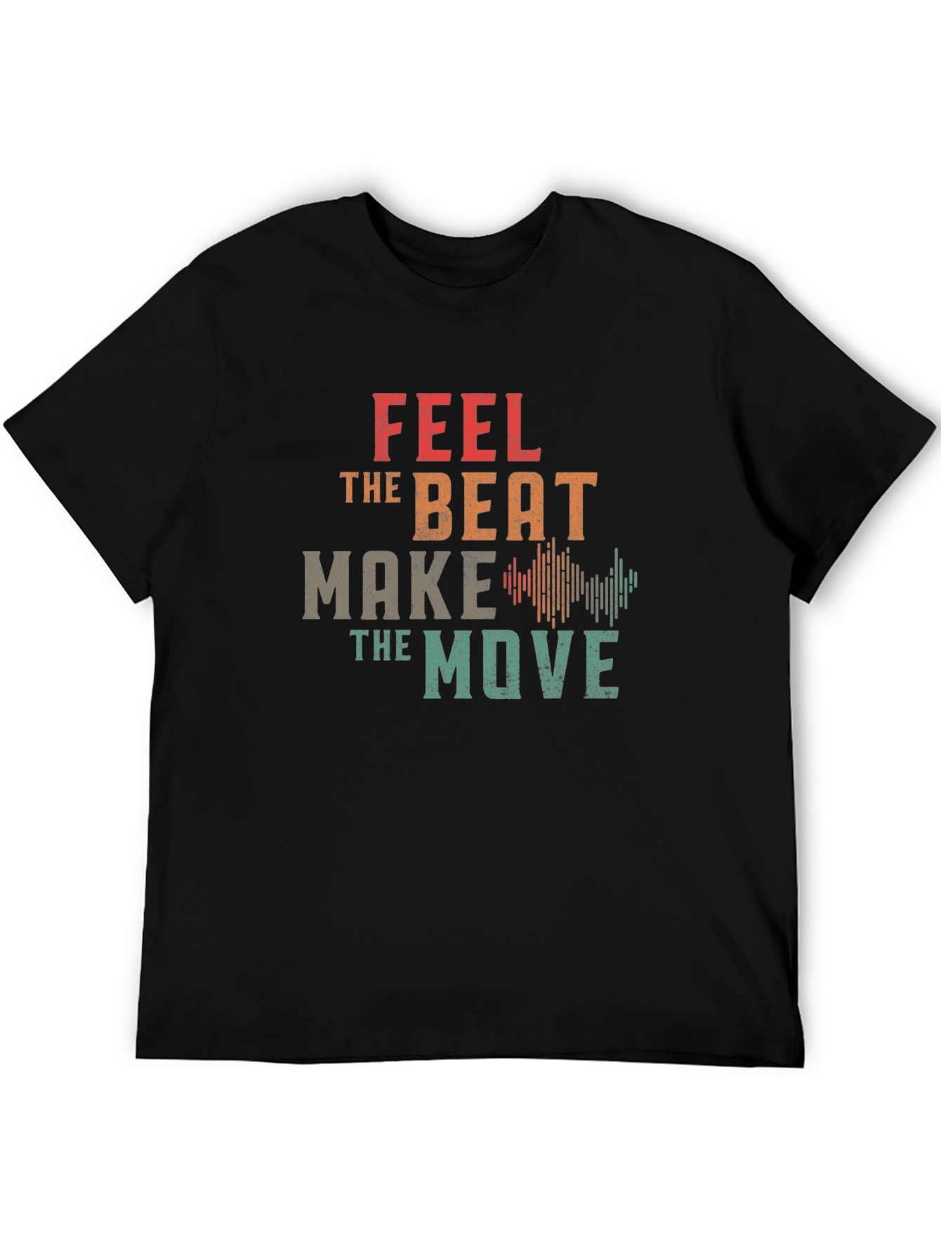 Feel the Beat Graphic T-Shirt - Black