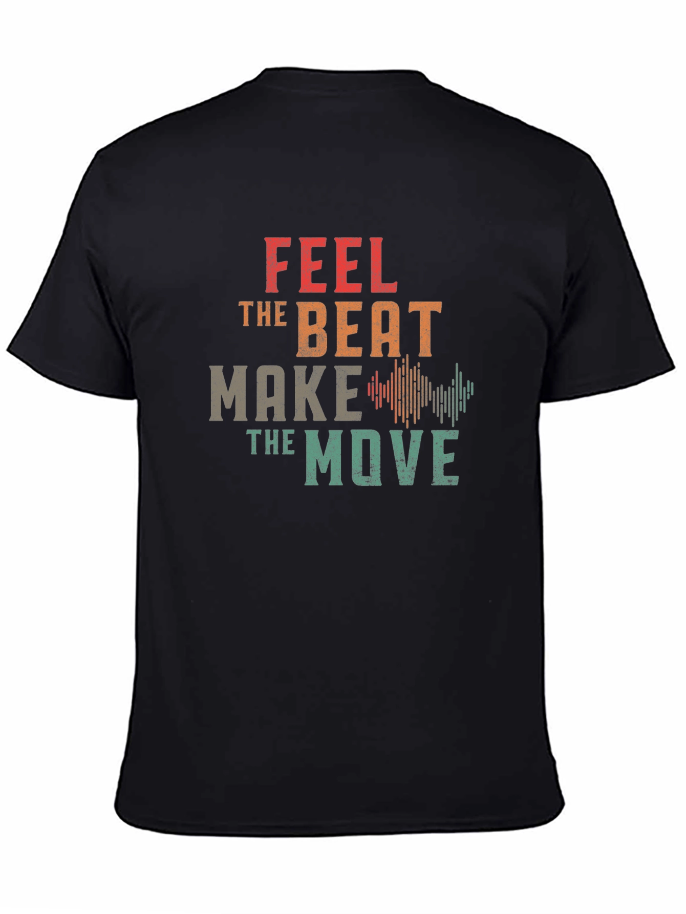 Feel the Beat Graphic T-Shirt - Black