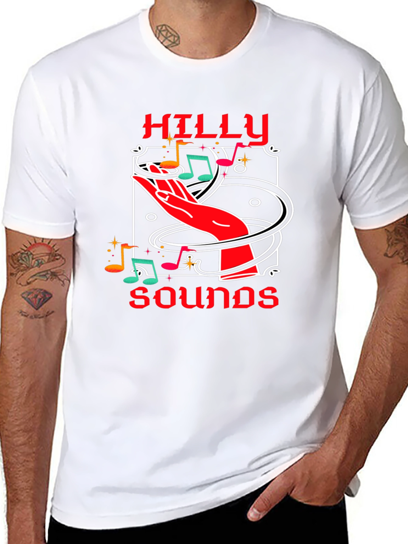 Hilly Sounds Graphic Tee - Music Lover T-Shirt