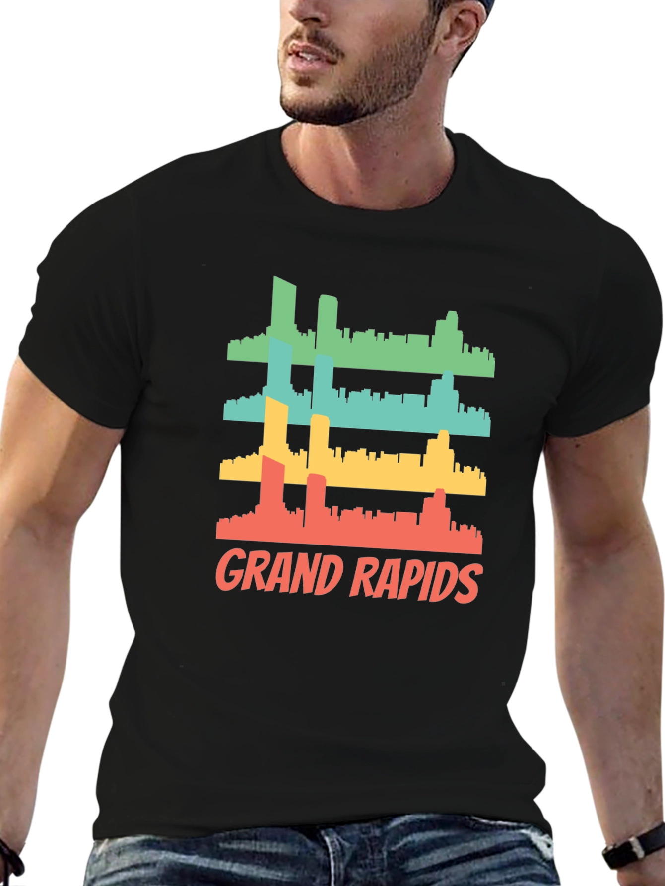 Grand Rapids Retro Skyline T-Shirt