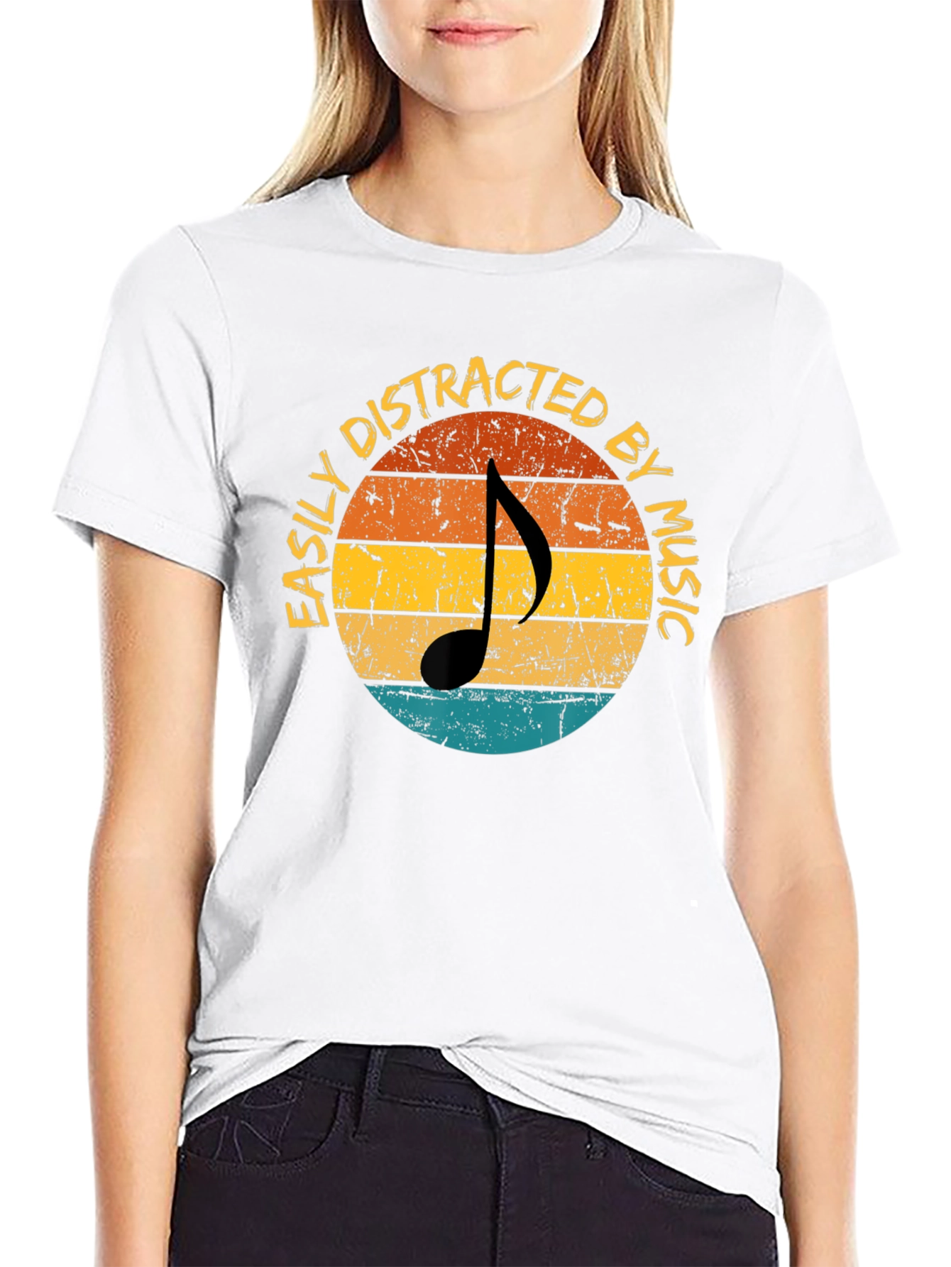 Easily Distracted By Music Graphic Tee