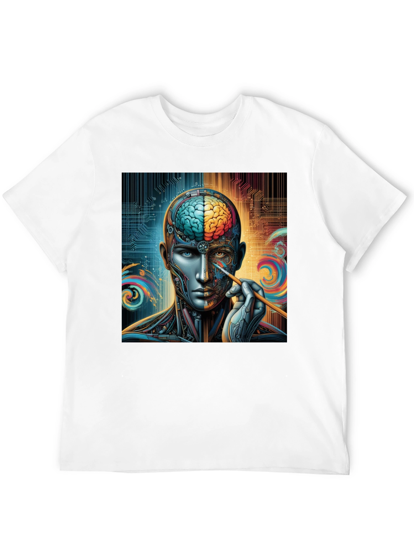 Cyberpunk Brain Artist Graphic Tee