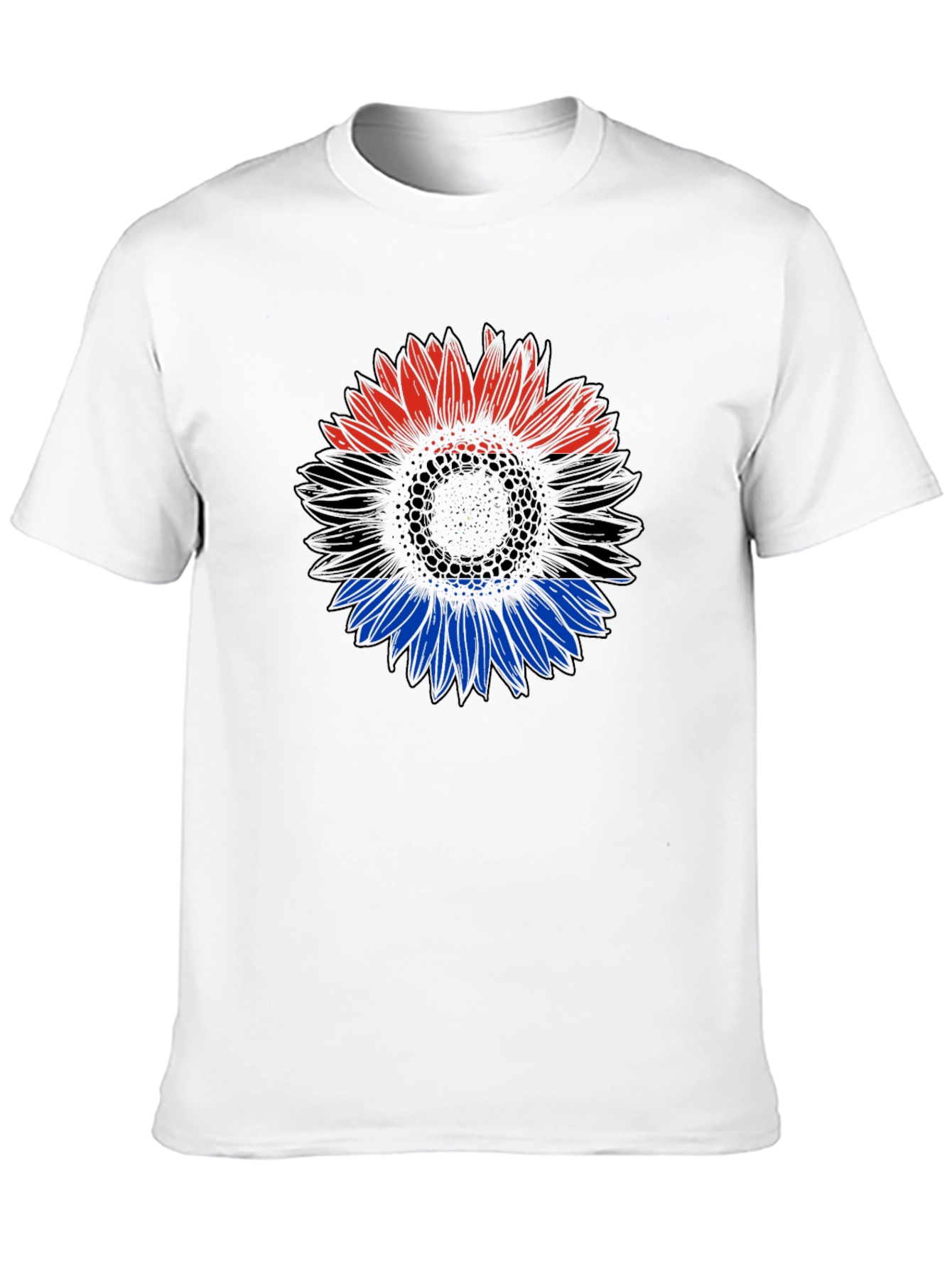 Ukraine Flag Sunflower Black T-Shirt