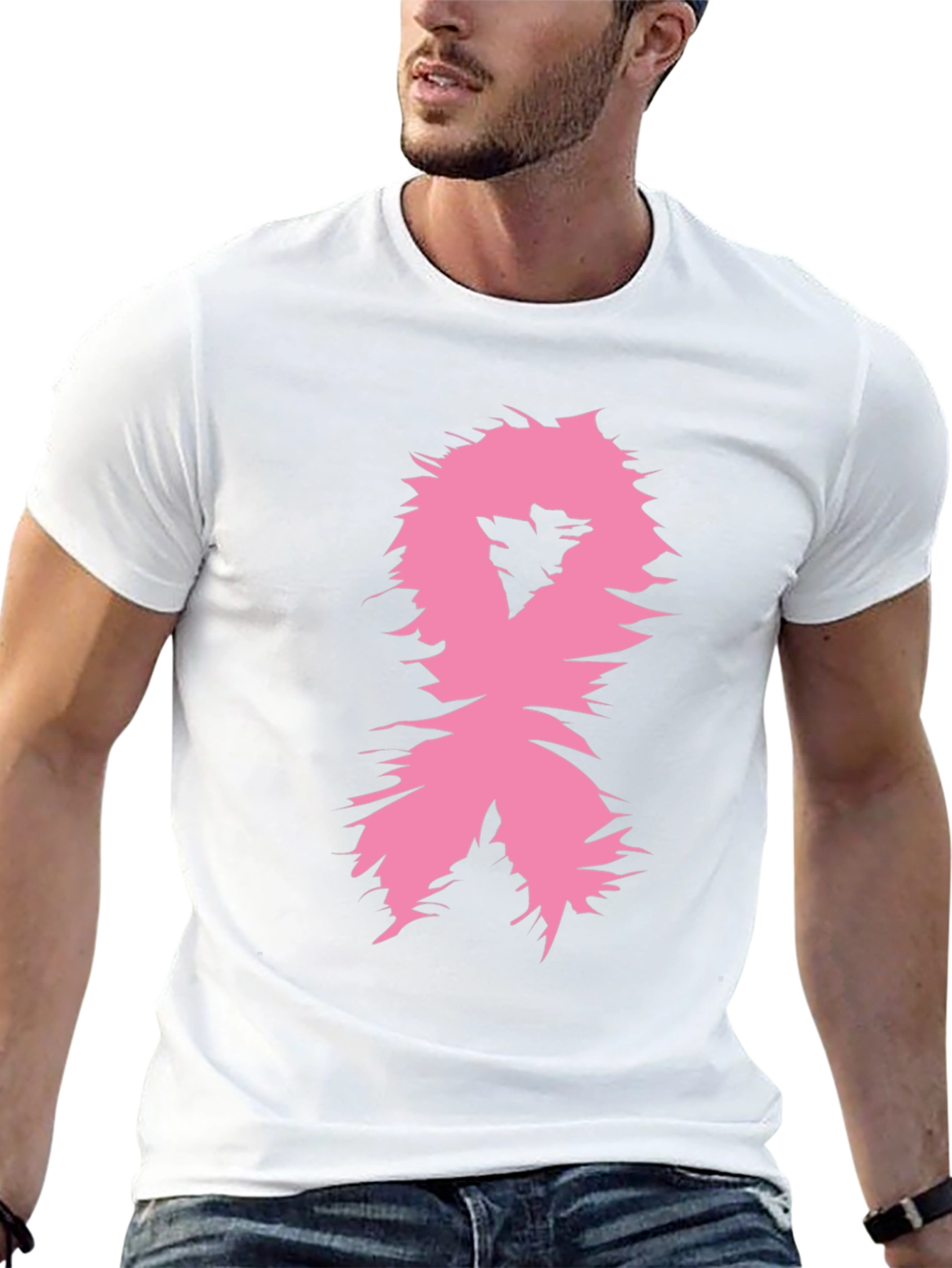 Pink Ribbon Awareness T-Shirt - Black