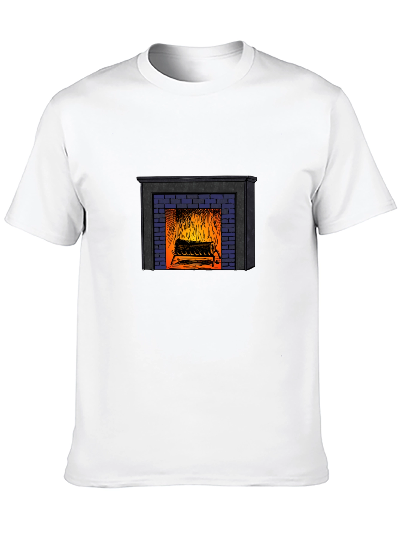 Fireplace Graphic T-Shirt - Cozy Comfort