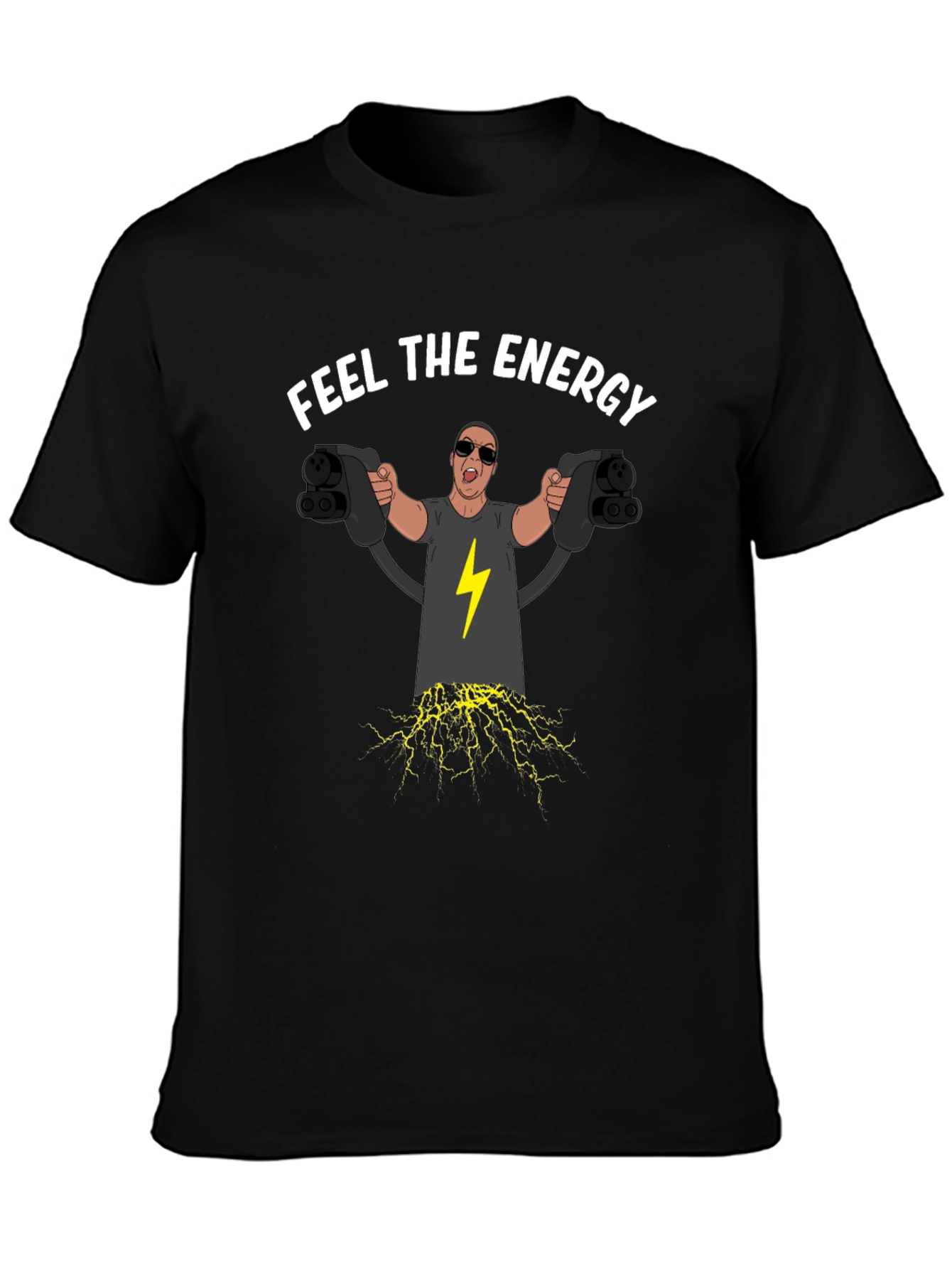 Feel the Energy Electric Car Charging T-Shirt