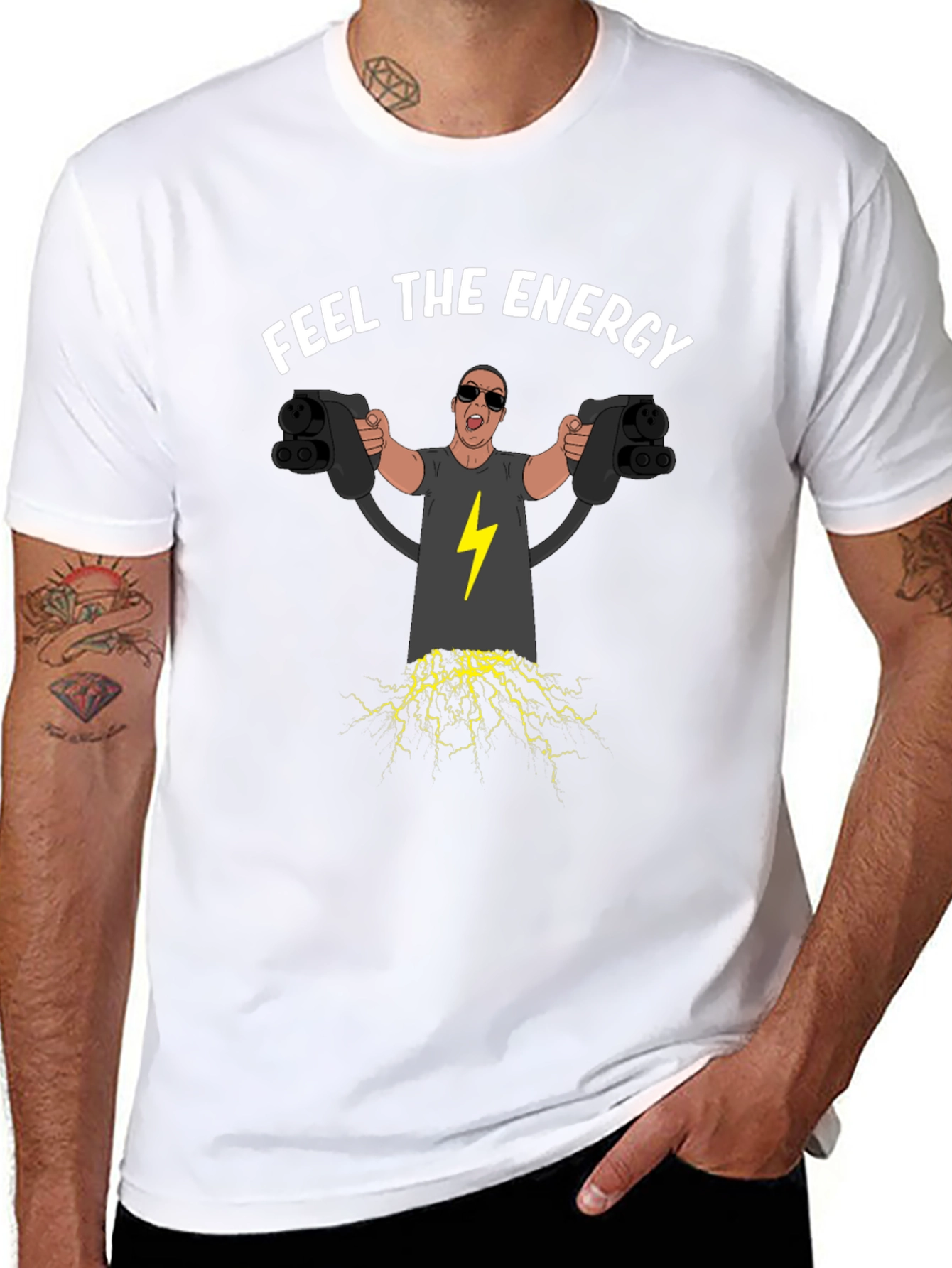 Feel the Energy Electric Car Charging T-Shirt