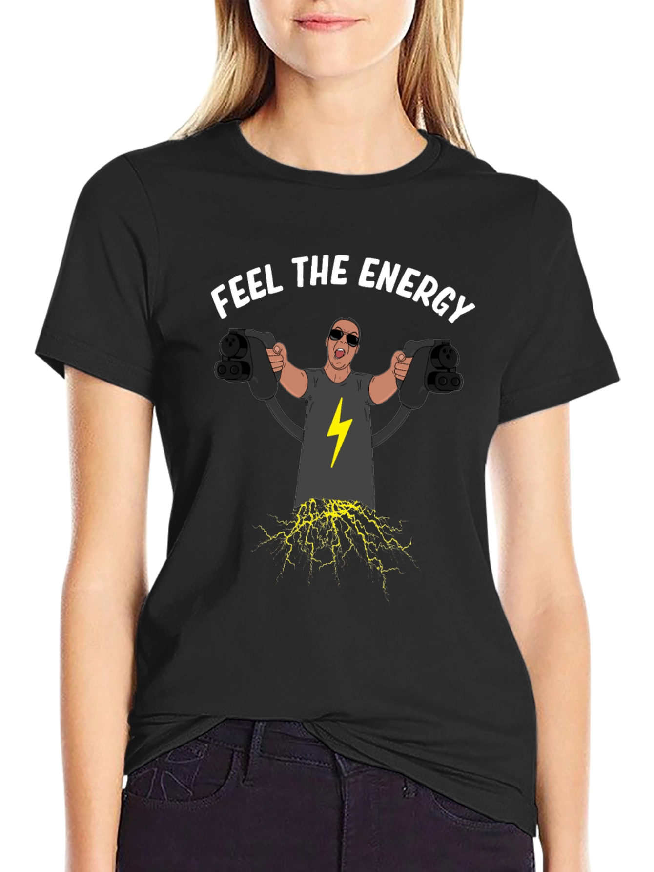 Feel the Energy Electric Car Charging T-Shirt