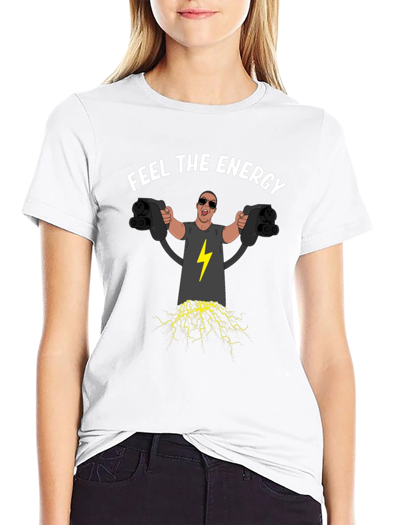 Feel the Energy Electric Car Charging T-Shirt