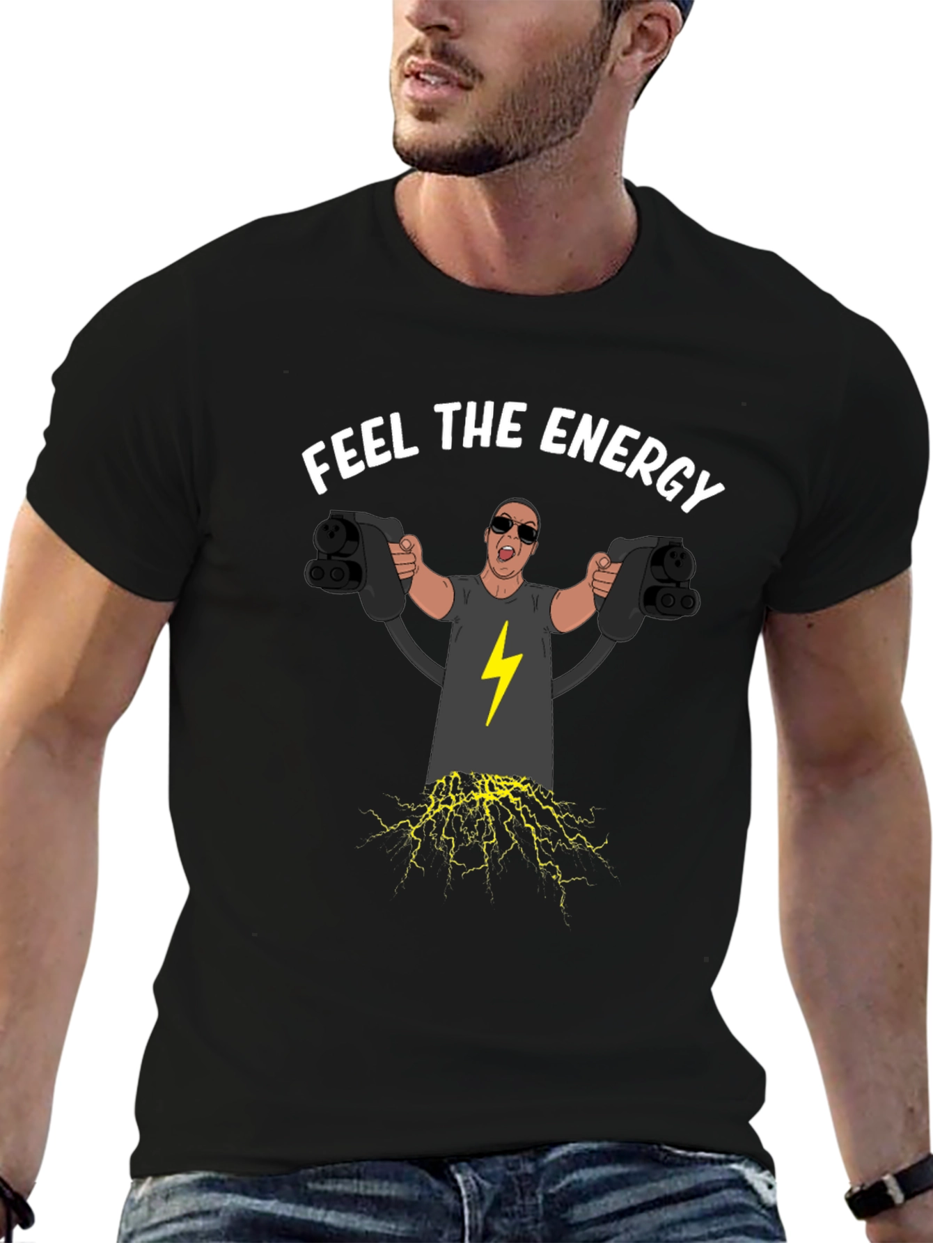 Feel the Energy Electric Car Charging T-Shirt