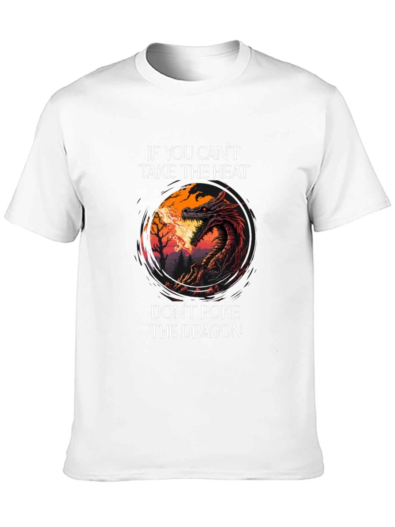 Dragon Heat Graphic Tee - Mens Black T-Shirt